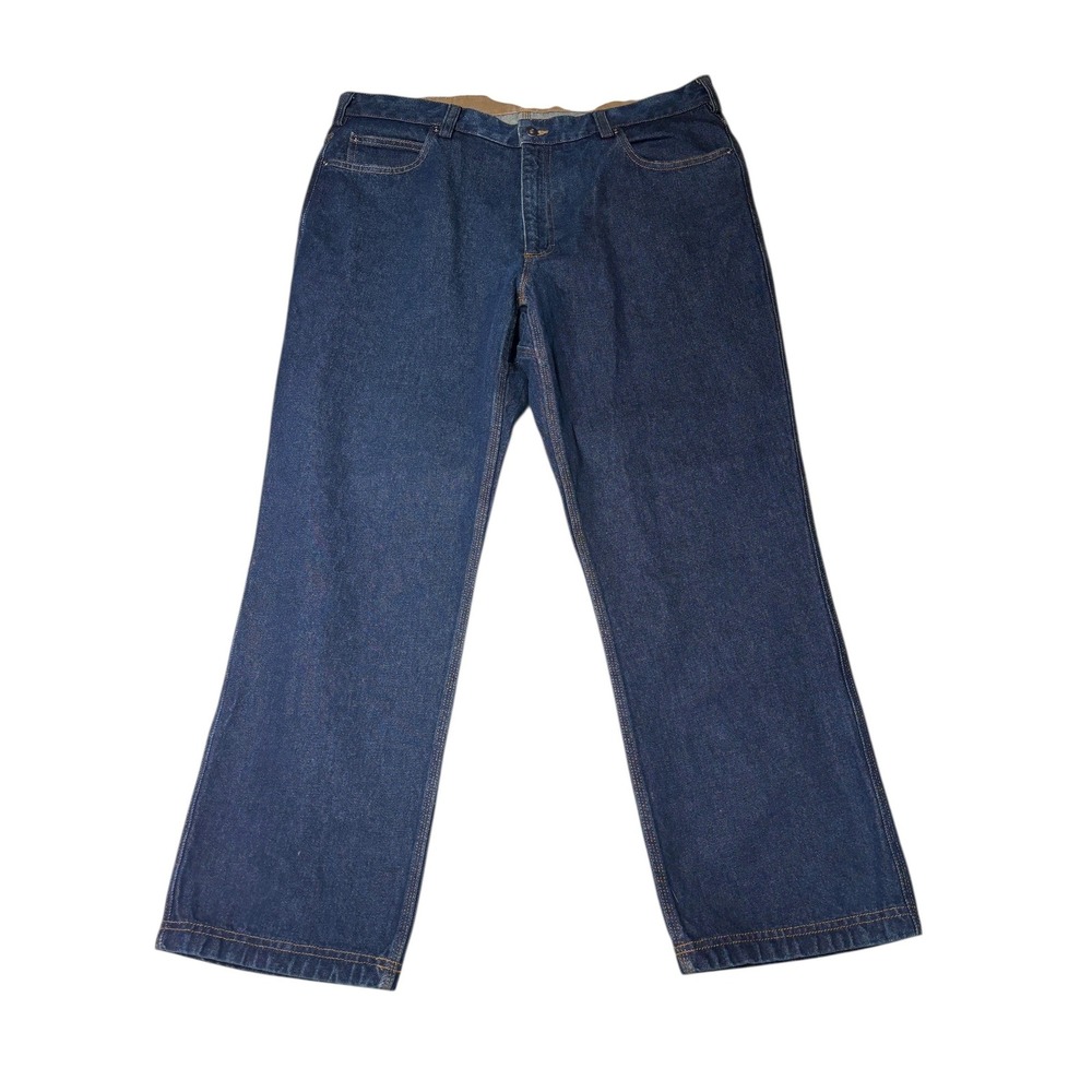 Duluth Trading Co Mens 40x30 Relaxed Fit Dark Wash Denim Jeans YKK Zipper